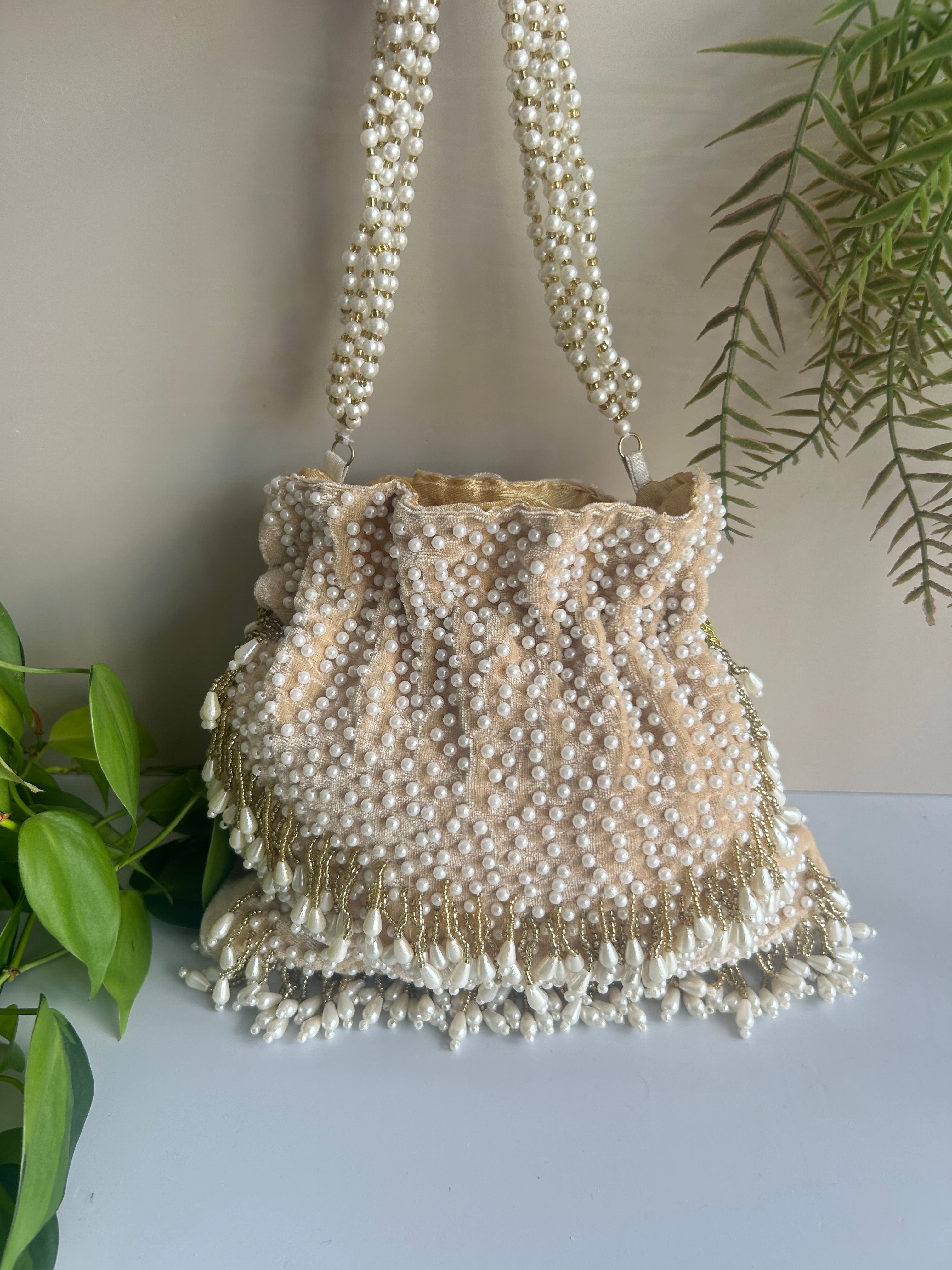 Pearl Drop Potli Bag