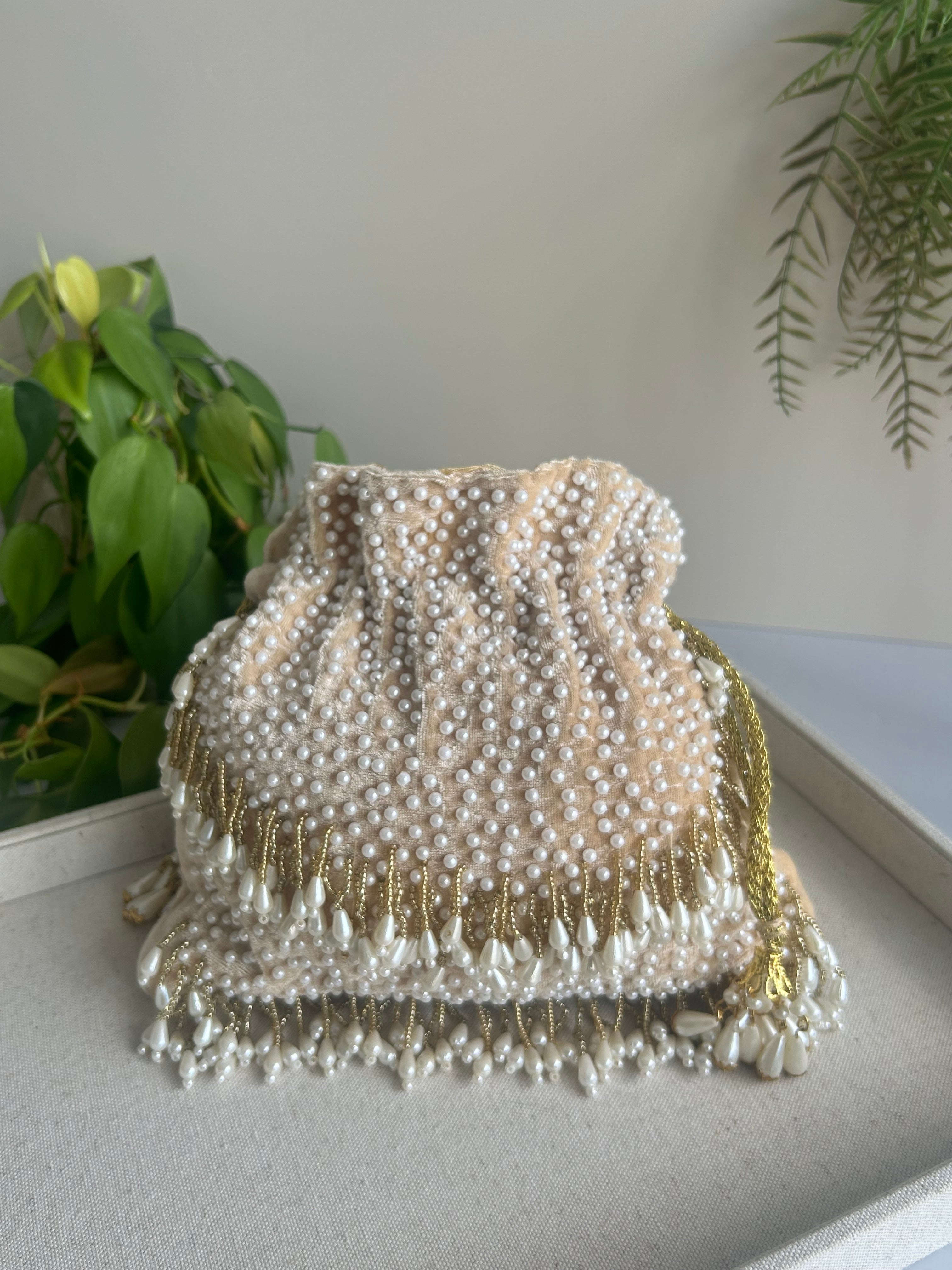 Pearl Drop Potli Bag