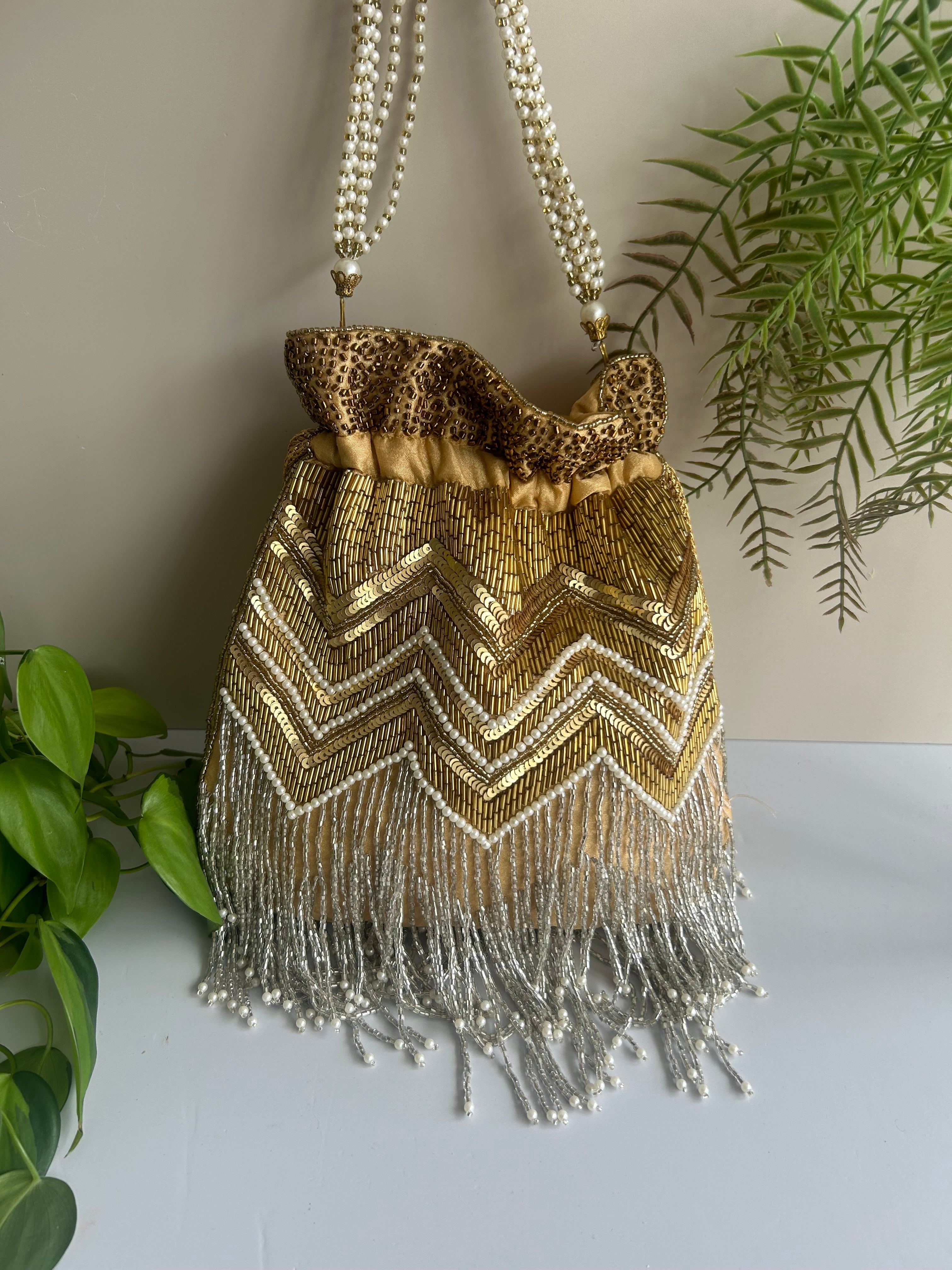 Chevron Potli Bag